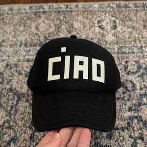 Clare V Black Mesh Cap